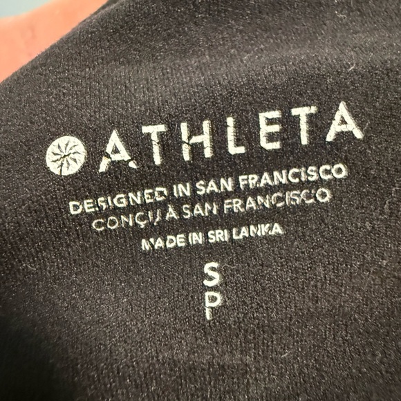Athleta Black Cut-Out Sports Bra Size Small - Picture 5 of 5